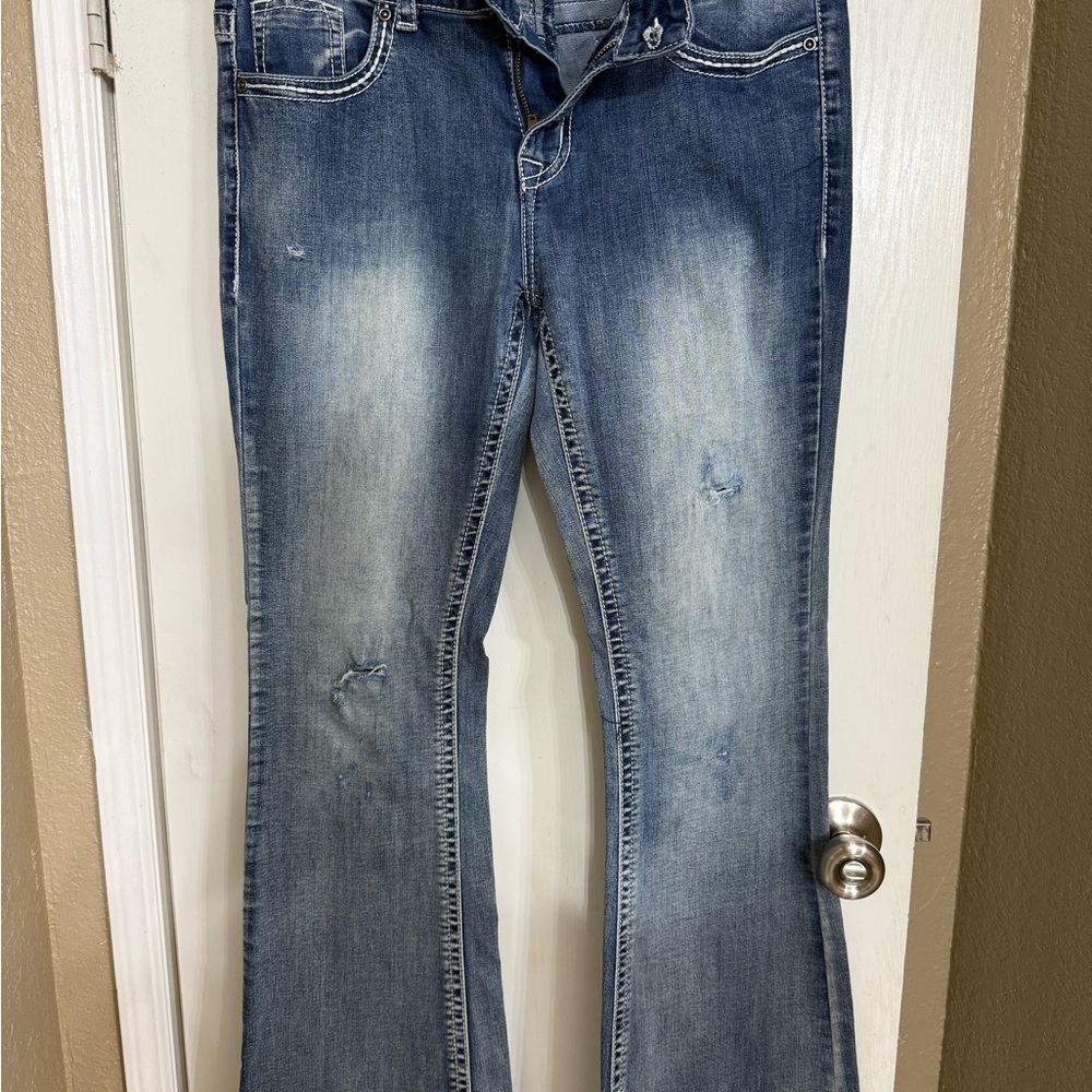 Womens wired heart flare jeans